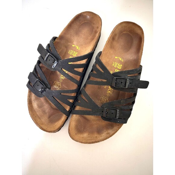 Birkenstock Shoes - Birkenstock Granada Soft Foot Leather Slide Women Size 8 39 Germany Made Shoes